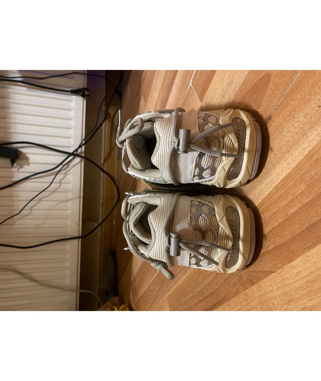 ASICS Бежевые синтетические низкие кроссовки / кеды, фото 4