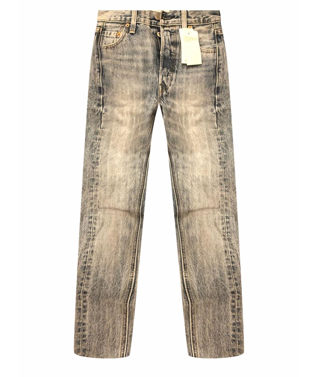 LEVI'S Голубые хлопковые прямые джинсы, фото 1