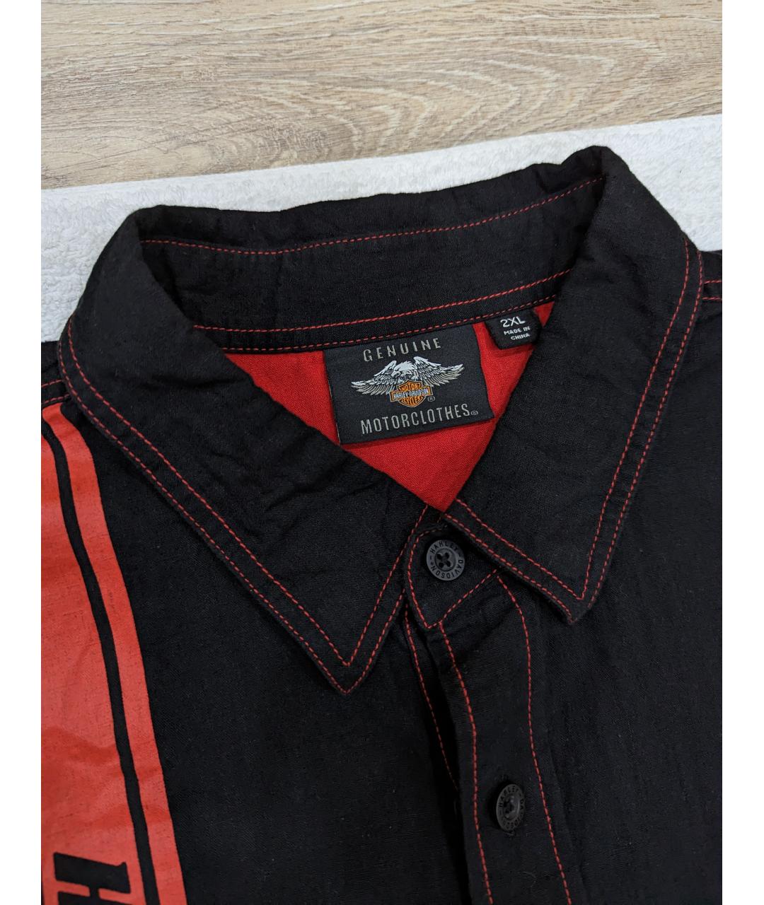 Harley Davidson Черная льняная кэжуал рубашка, фото 2