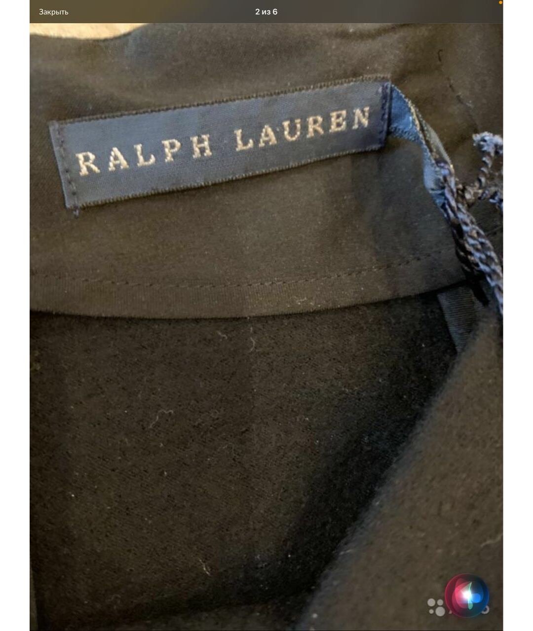 RALPH LAUREN Черная шерстяная юбка макси, фото 5