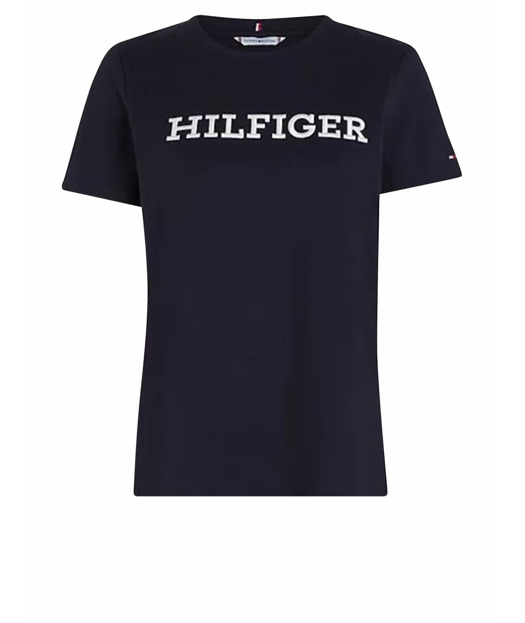 TOMMY HILFIGER Черная хлопковая футболка, фото 1