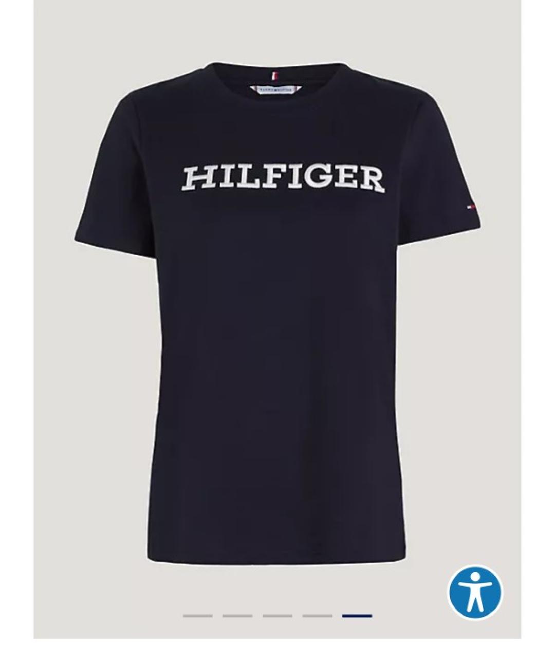 TOMMY HILFIGER Черная хлопковая футболка, фото 6