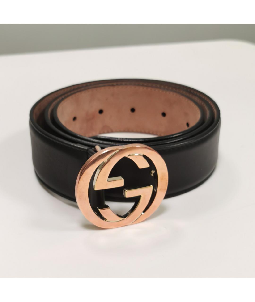 GUCCI Черный кожаный ремень, фото 10