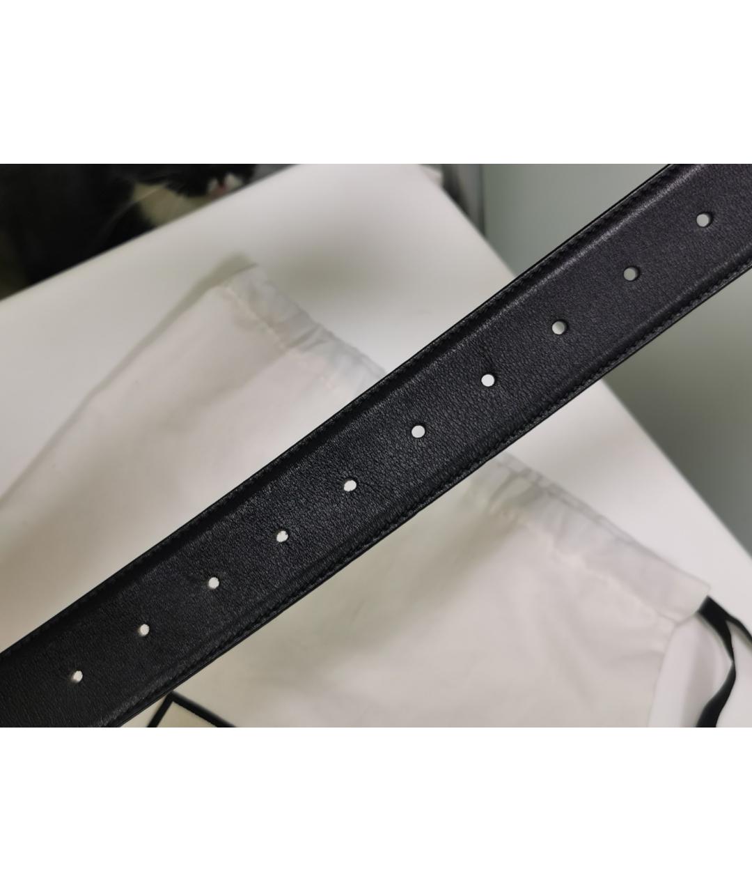 GUCCI Черный кожаный ремень, фото 6
