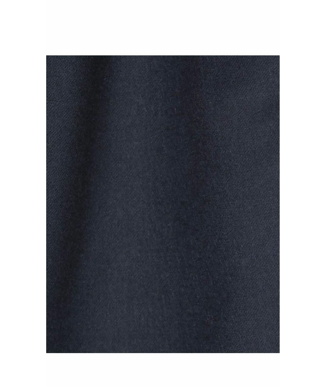 WEEKEND MAX MARA Темно-синие шерстяные прямые брюки, фото 4