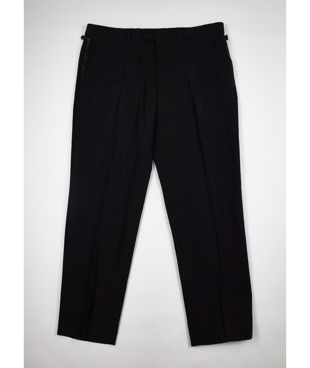HERMES PRE-OWNED Черные хлопковые классические брюки, фото 6
