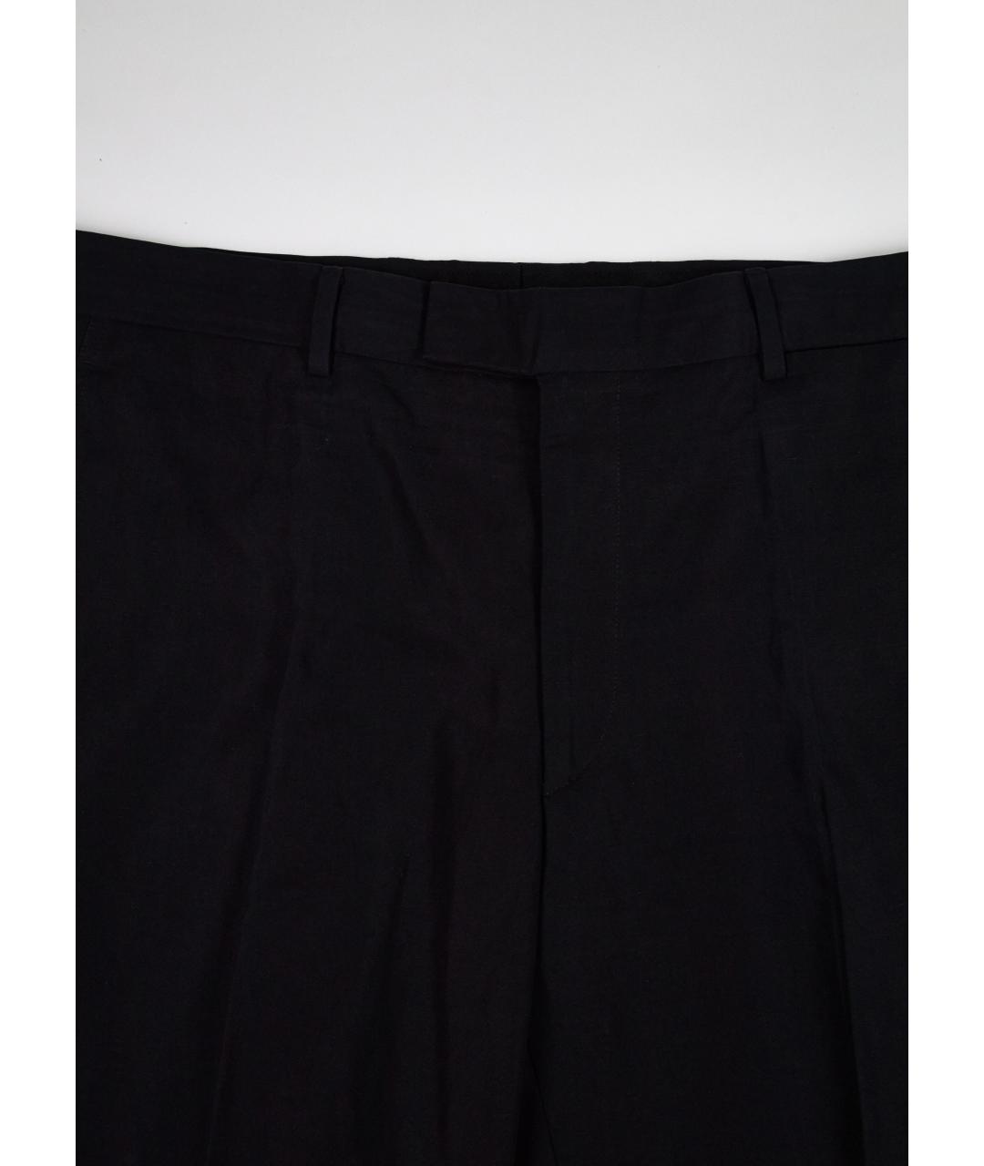 HERMES PRE-OWNED Черные хлопковые классические брюки, фото 4