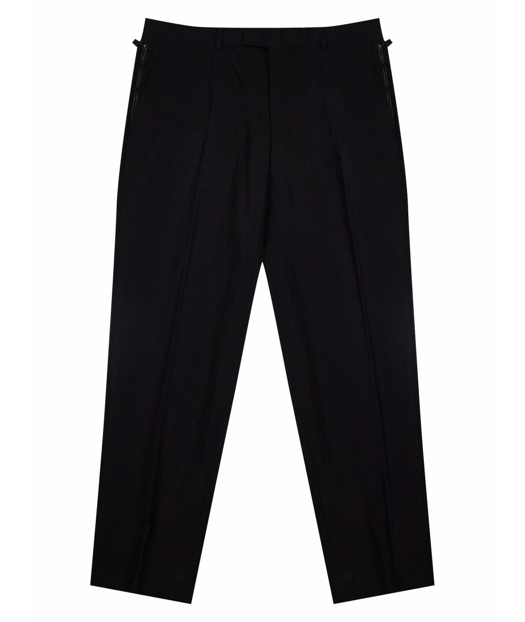 HERMES PRE-OWNED Черные хлопковые классические брюки, фото 1