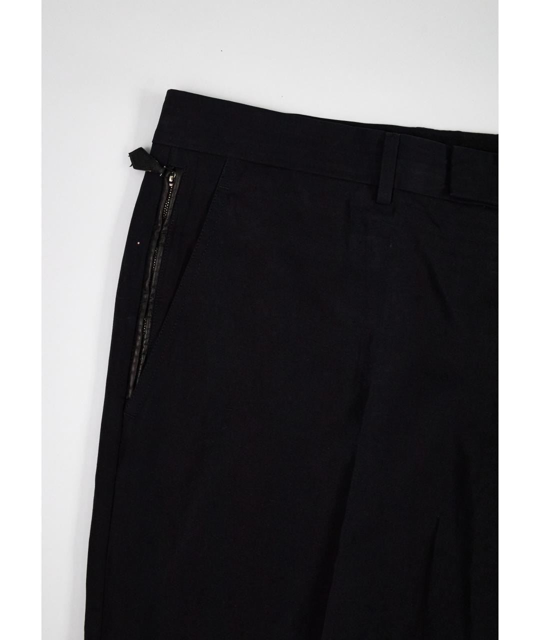HERMES PRE-OWNED Черные хлопковые классические брюки, фото 5