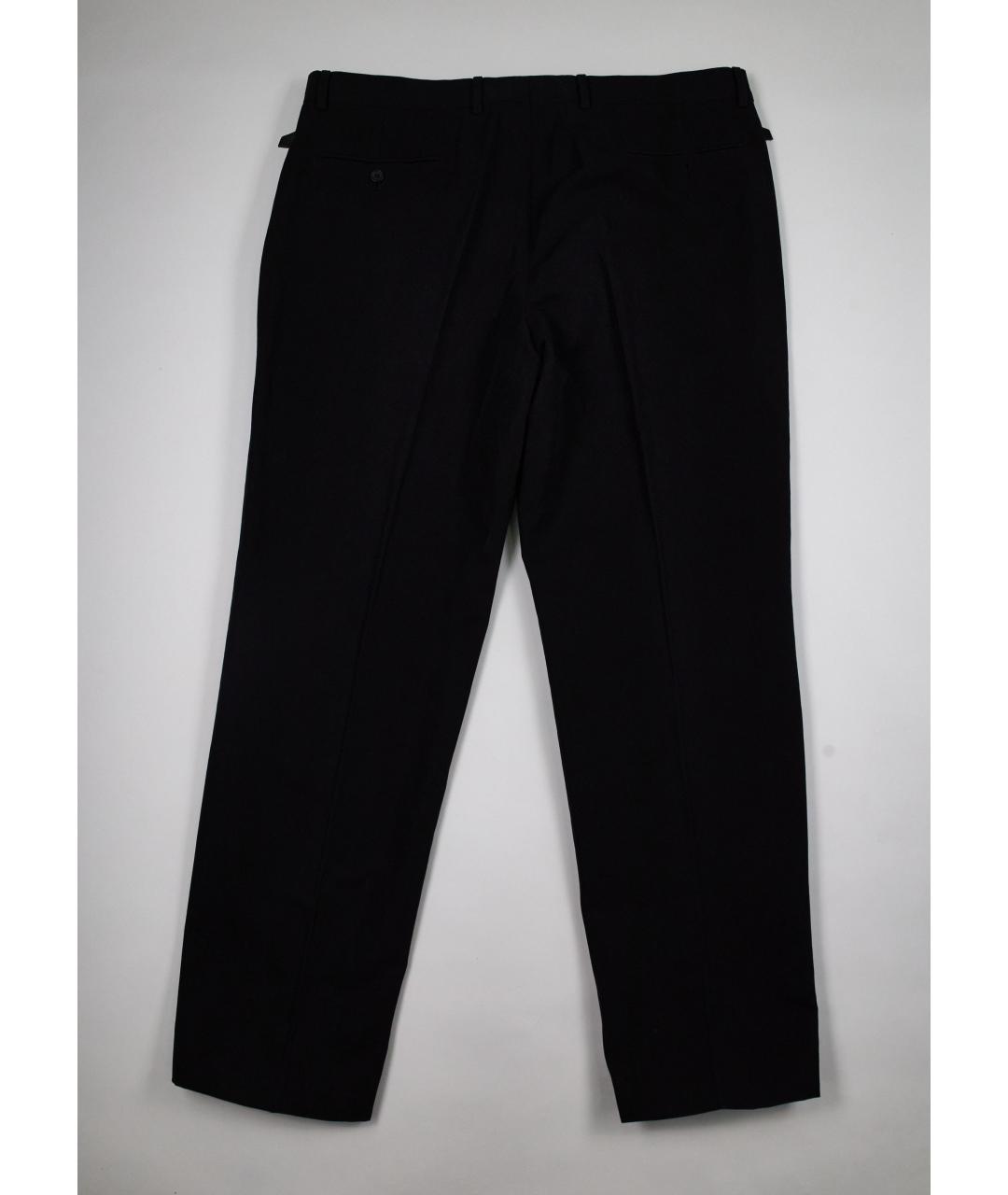 HERMES PRE-OWNED Черные хлопковые классические брюки, фото 2