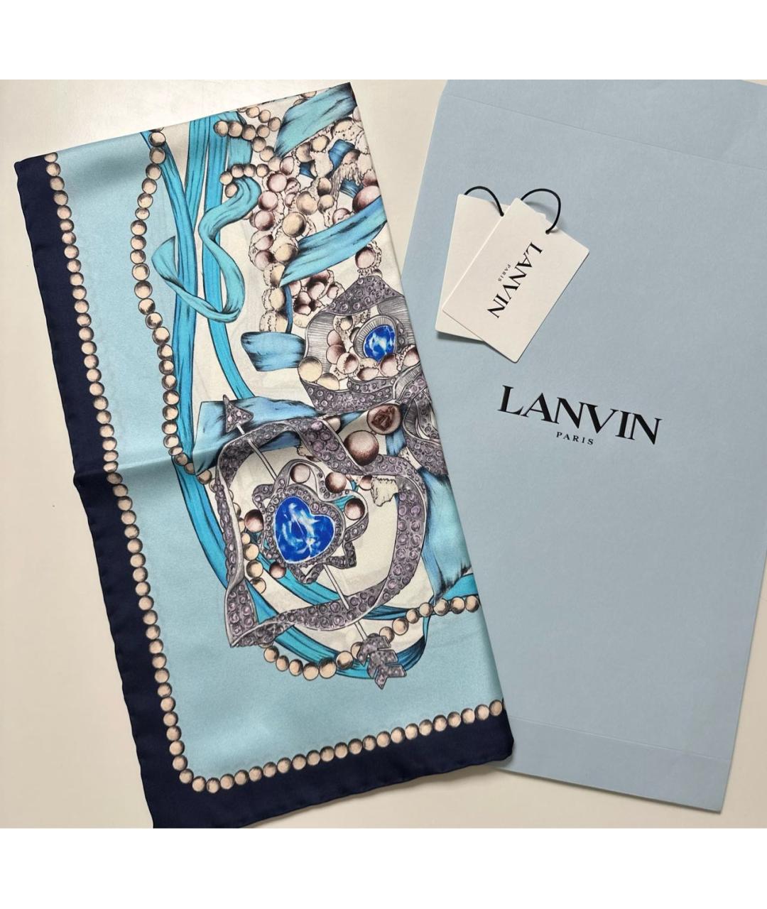 LANVIN Мульти шелковый платок, фото 8