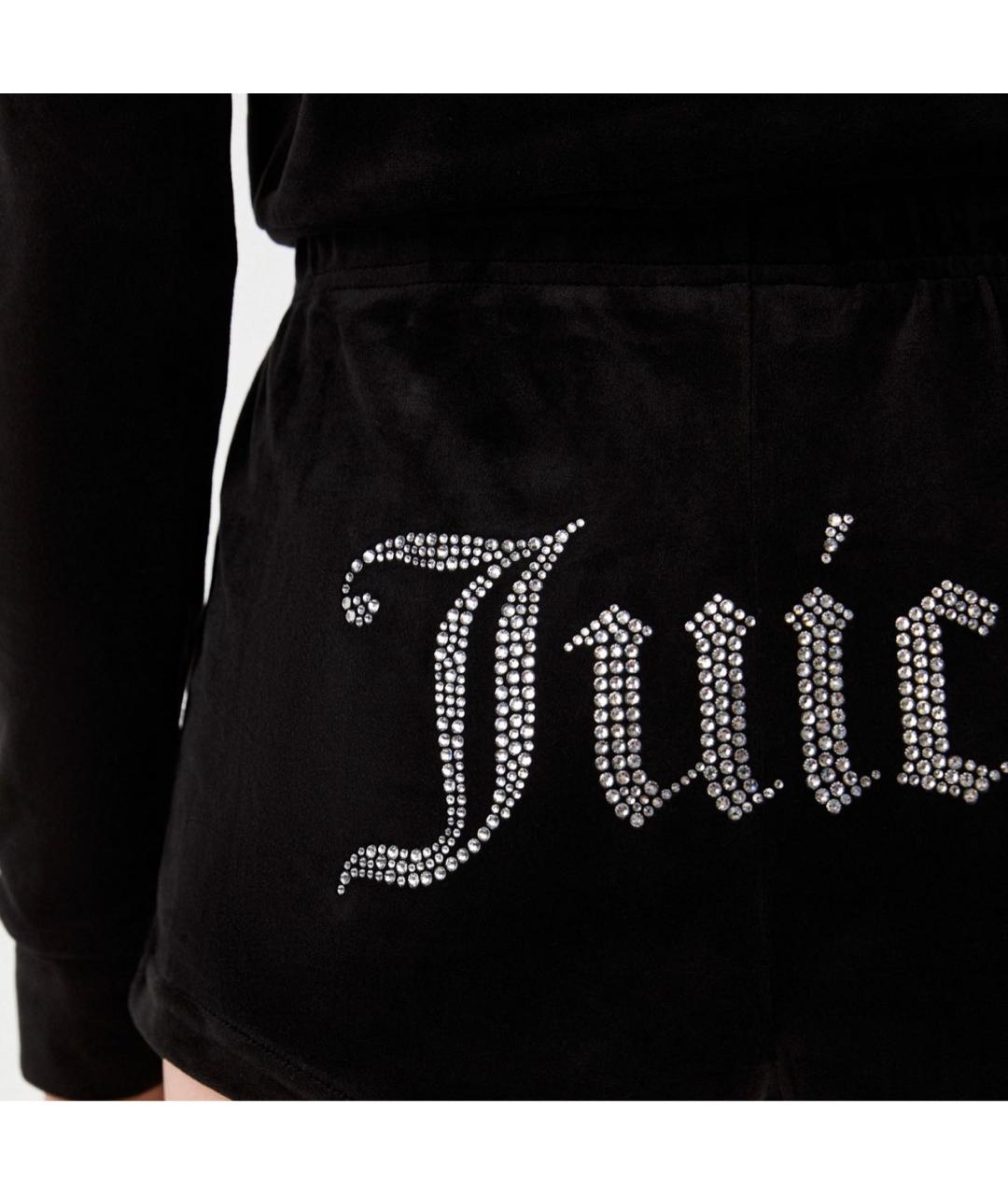JUICY COUTURE Черные велюровые шорты, фото 3