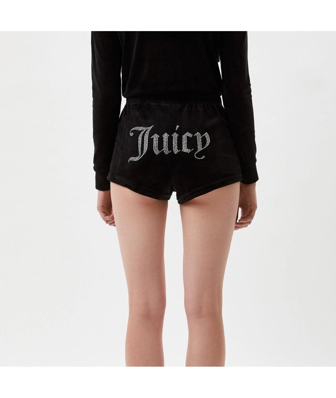 JUICY COUTURE Черные велюровые шорты, фото 2