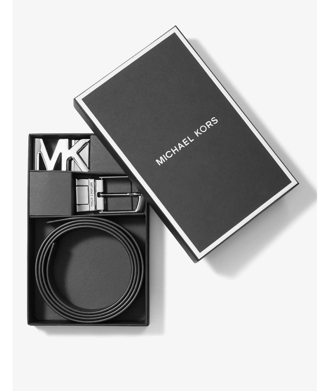 MICHAEL KORS Черный кожаный ремень, фото 4