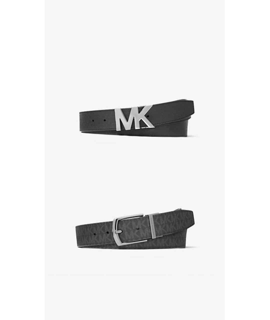 MICHAEL KORS Черный кожаный ремень, фото 9