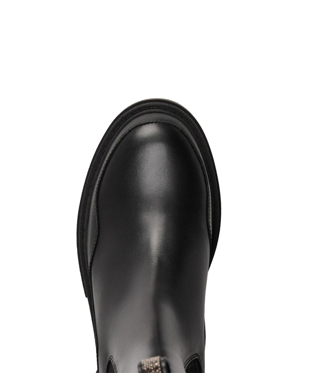 FABIANA FILIPPI Черные кожаные ботинки, фото 4