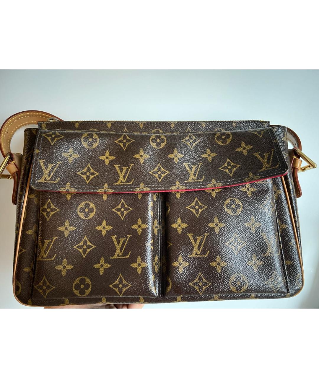 LOUIS VUITTON Коричневая сумка с короткими ручками, фото 5