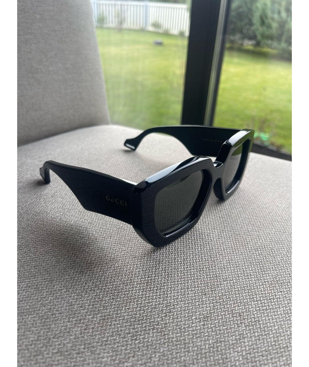 GUCCI Черные пластиковые солнцезащитные очки, фото 2