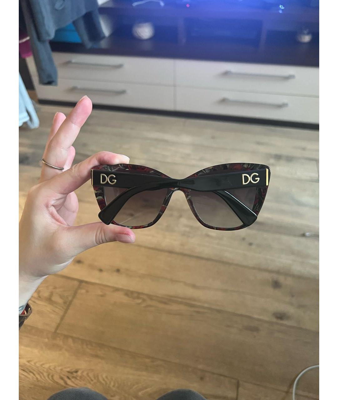 DOLCE&GABBANA Черные пластиковые солнцезащитные очки, фото 4