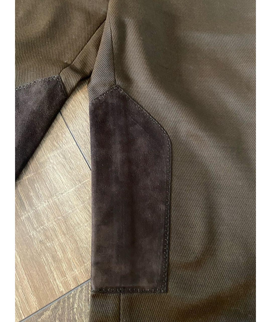 GUCCI Коричневые шерстяные брюки узкие, фото 5