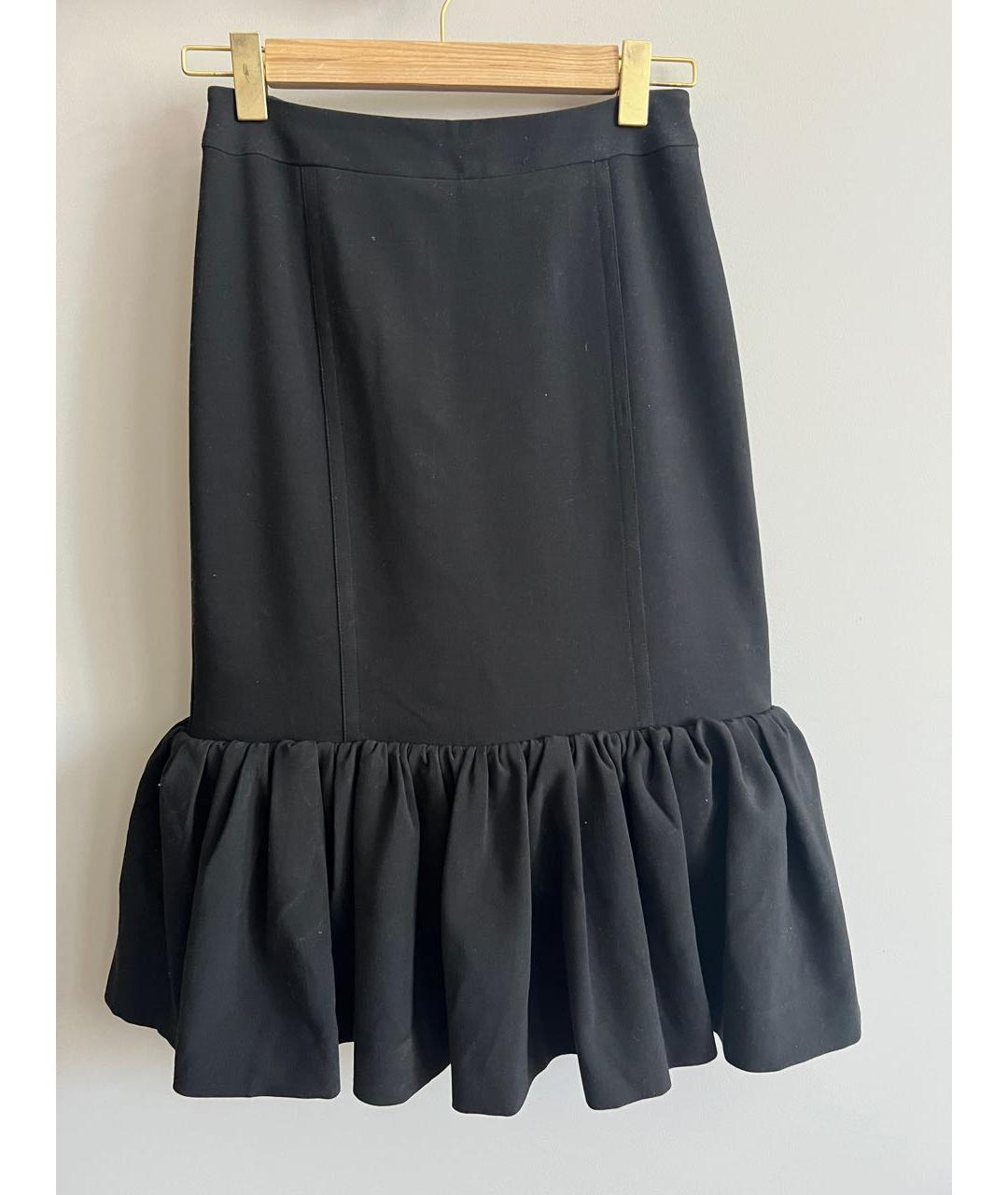 12 STOREEZ Черная полиэстеровая юбка миди, фото 6