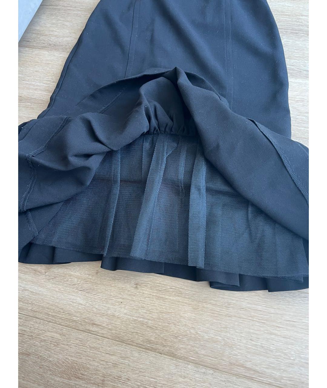 12 STOREEZ Черная полиэстеровая юбка миди, фото 4
