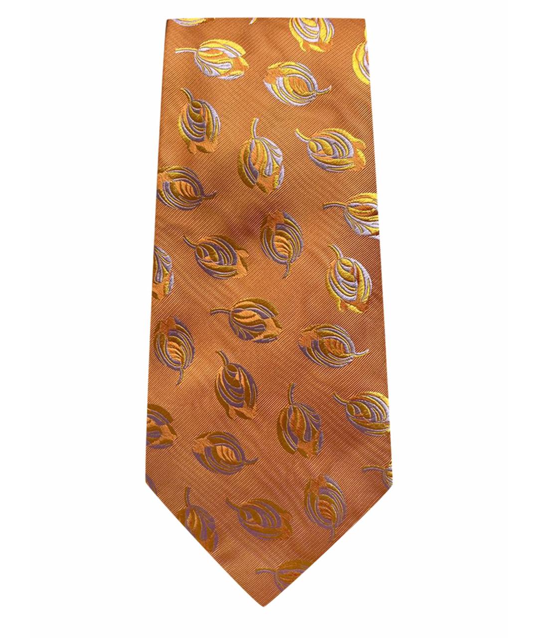 KENZO Оранжевый шелковый галстук, фото 1