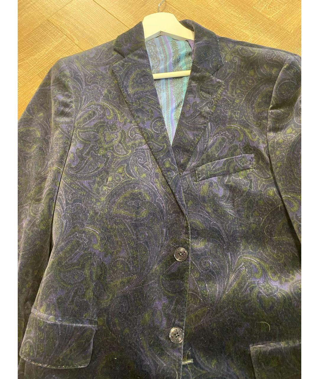ETRO Темно-синий вискозный пиджак, фото 3