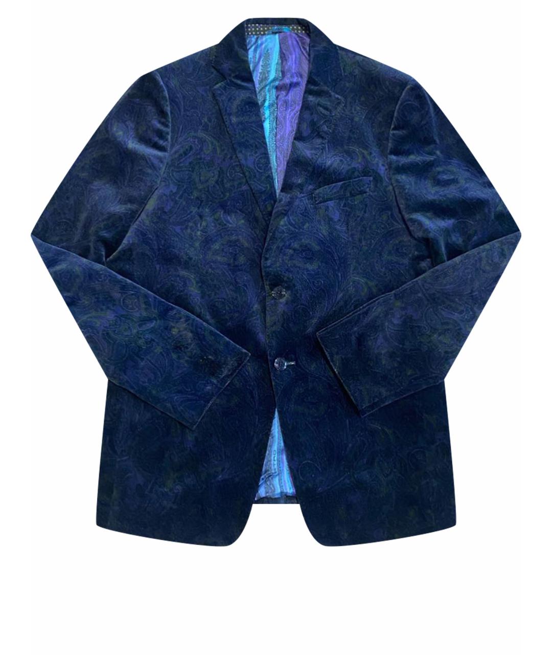 ETRO Темно-синий вискозный пиджак, фото 1