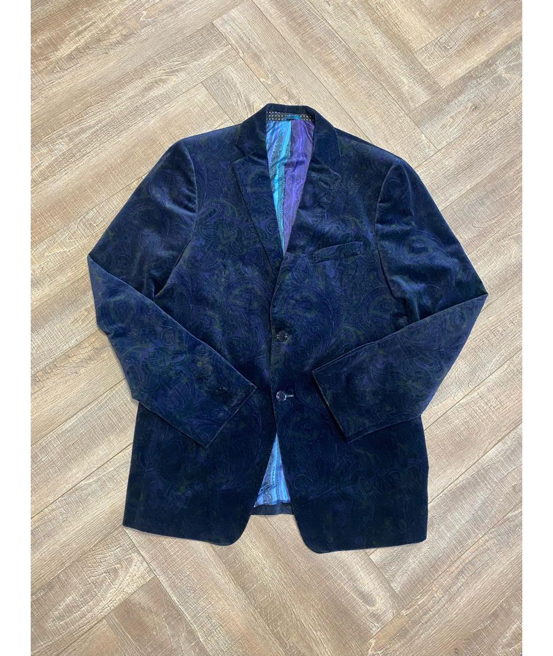 ETRO Темно-синий вискозный пиджак, фото 4