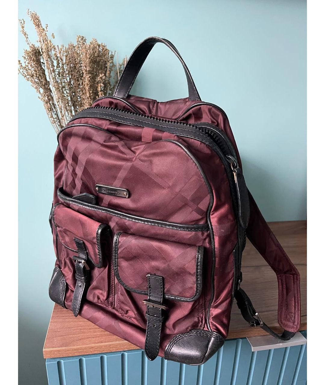 BURBERRY Бордовый рюкзак, фото 4