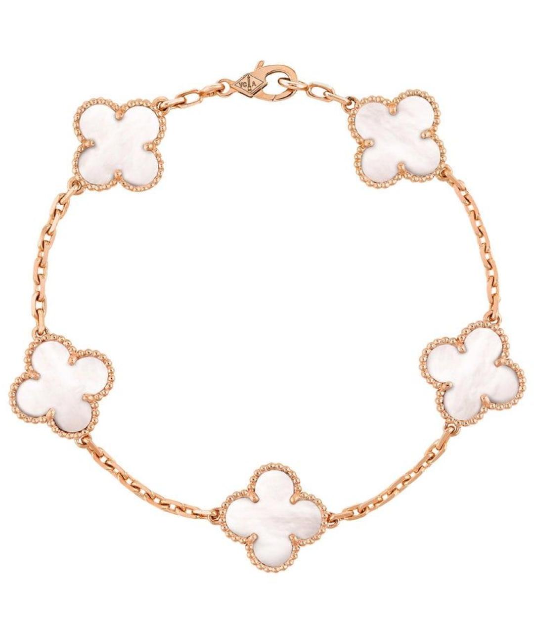 VAN CLEEF & ARPELS Белый браслет из желтого золота, фото 1