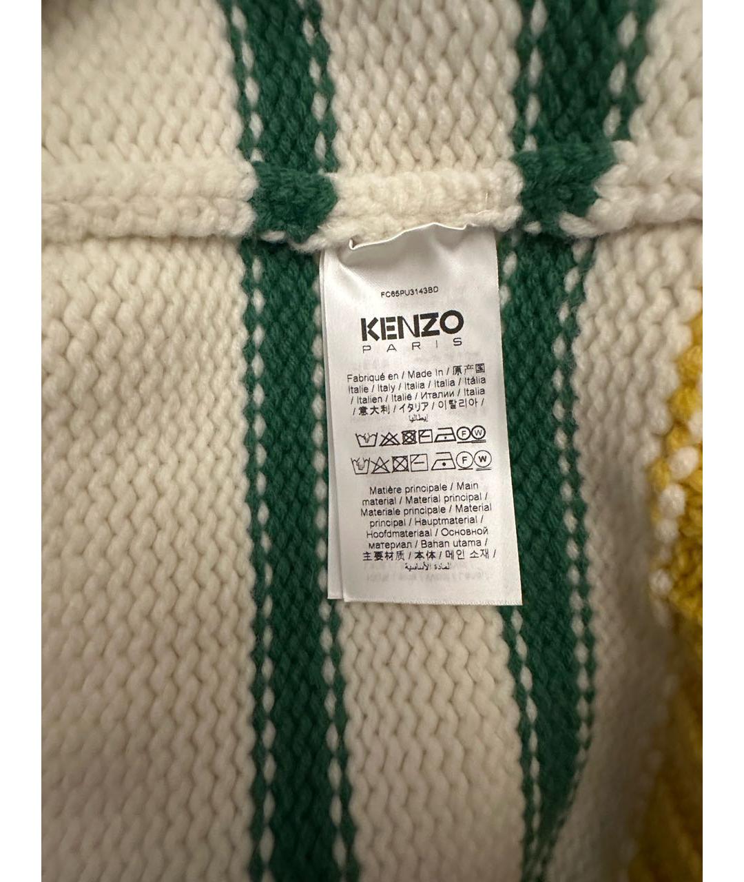 KENZO Белый шерстяной джемпер / свитер, фото 6