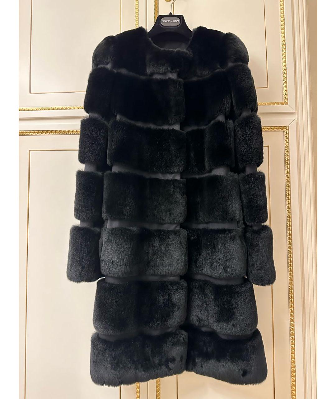 VALENTINO Черная меховая шуба, фото 9