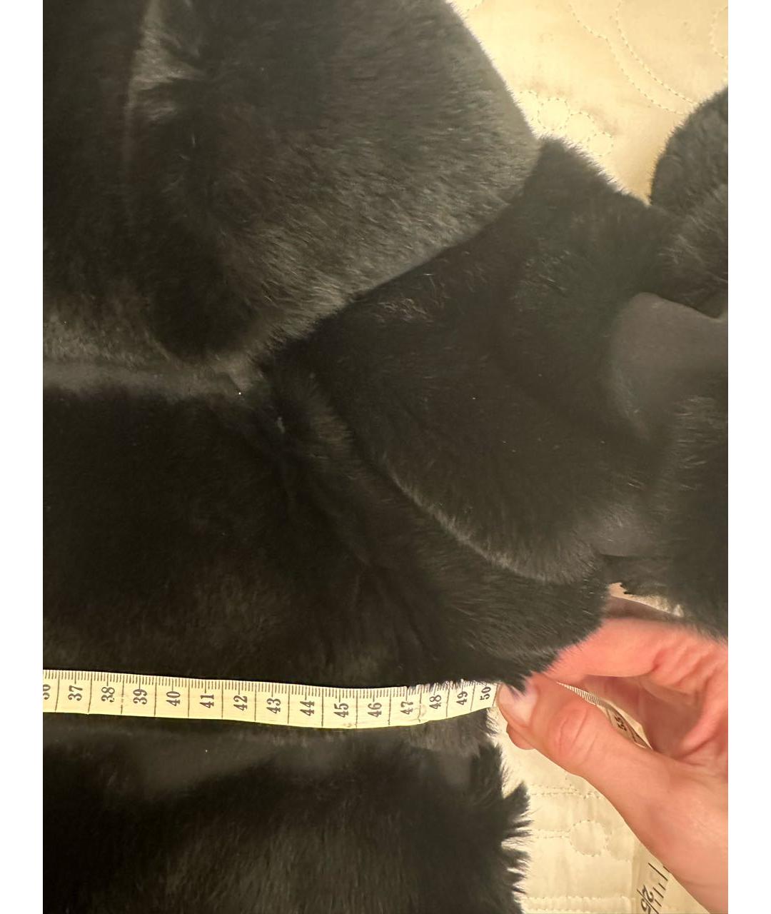 VALENTINO Черная меховая шуба, фото 3