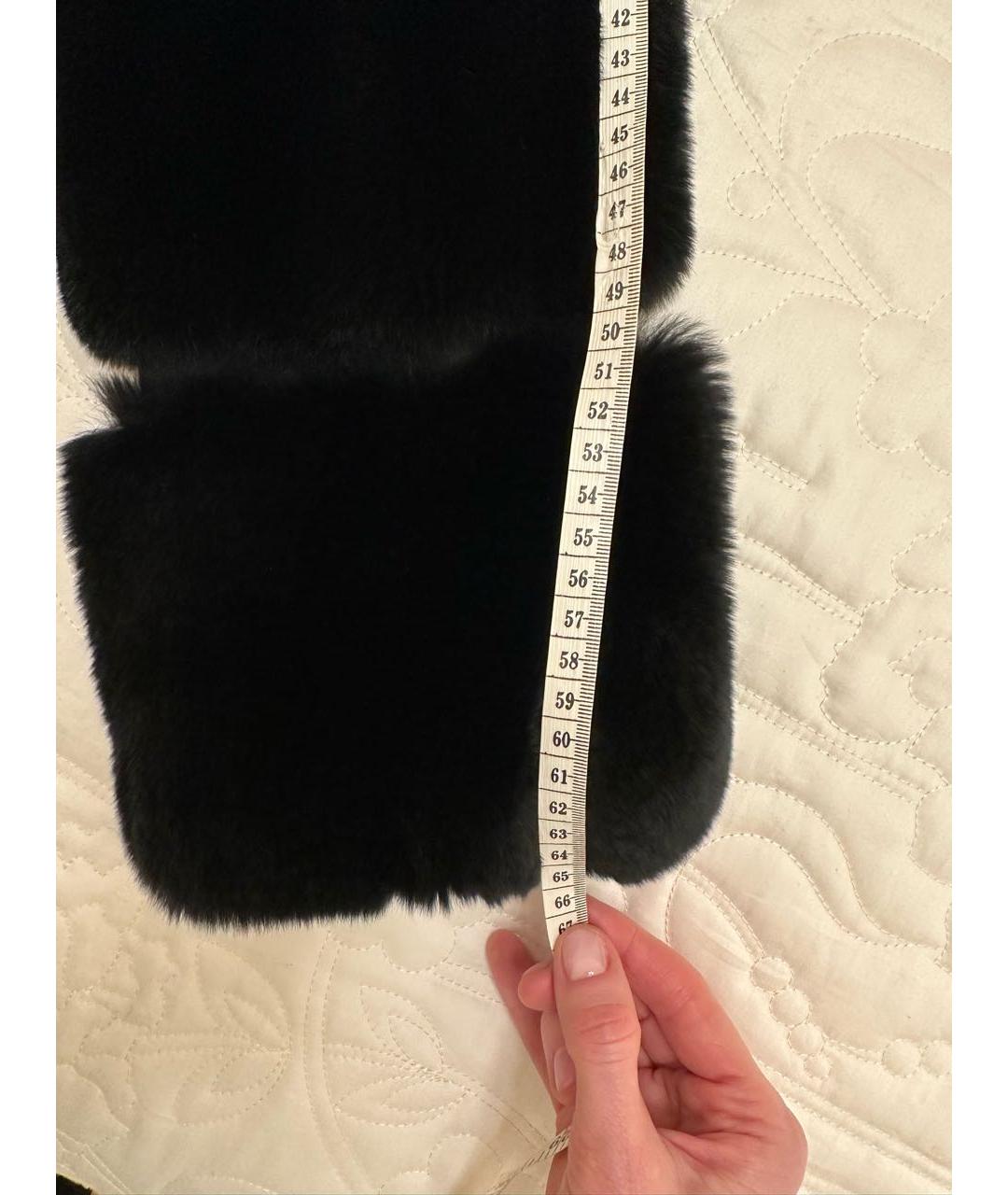 VALENTINO Черная меховая шуба, фото 4