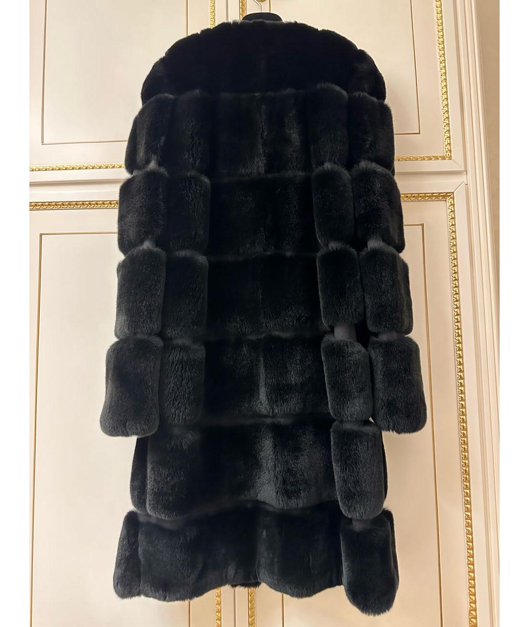 VALENTINO Черная меховая шуба, фото 2