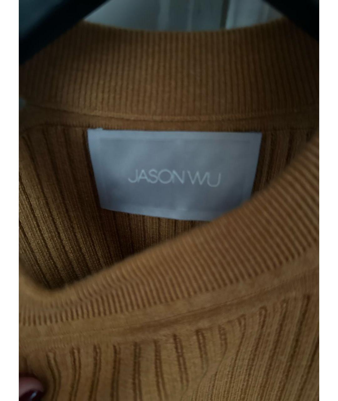 JASON WU Горчичный шерстяной джемпер / свитер, фото 3