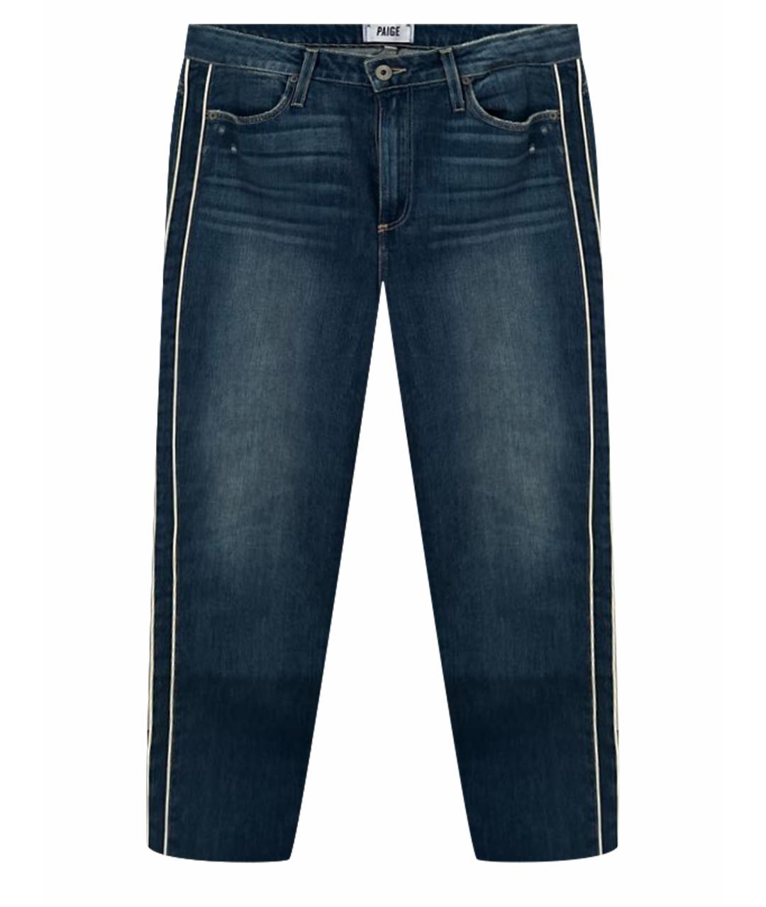 PAIGE Синие хлопко-эластановые джинсы слим, фото 1