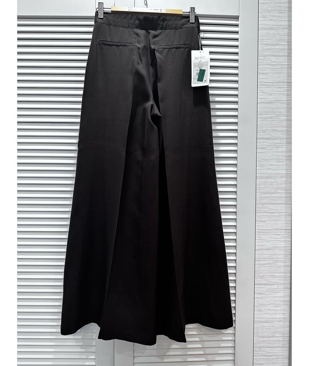 VALENTINO Коричневые шелковые брюки широкие, фото 3