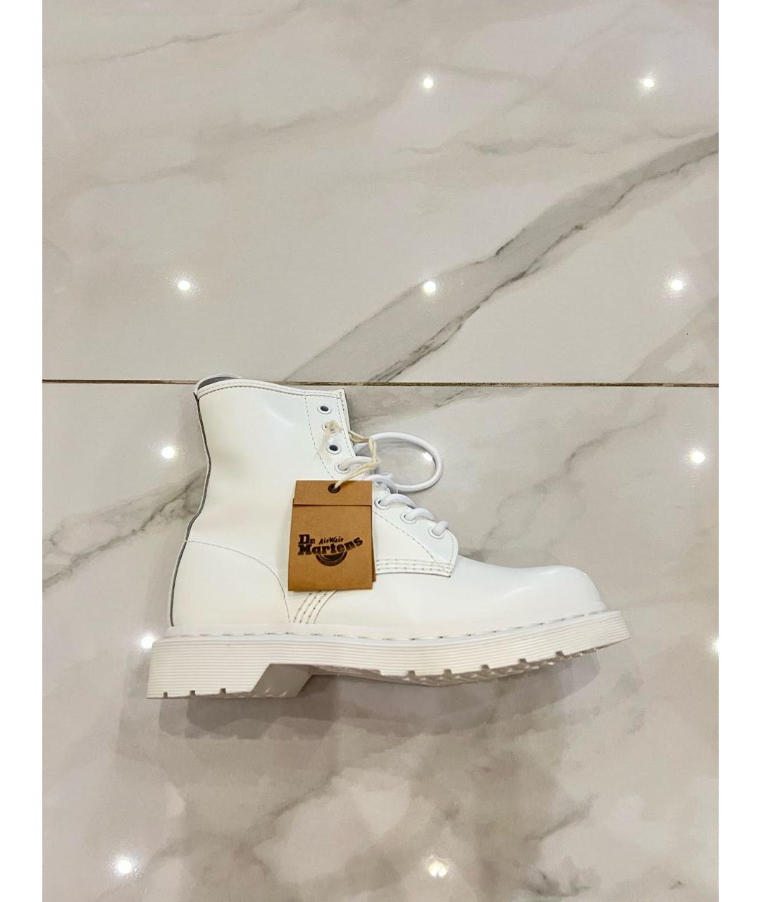 DR. MARTENS Белые кожаные ботинки, фото 6