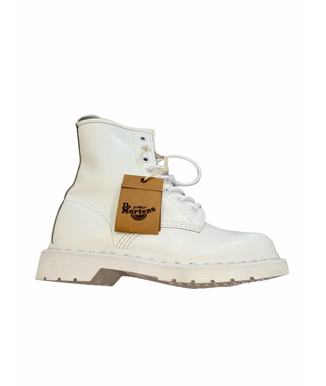DR. MARTENS Белые кожаные ботинки, фото 1