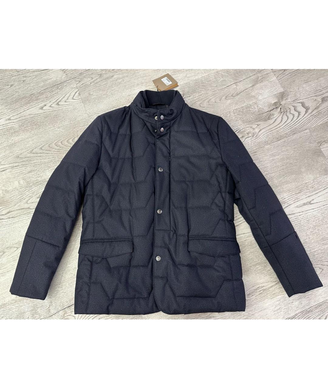 CORNELIANI Темно-синяя полиэстеровая куртка, фото 9