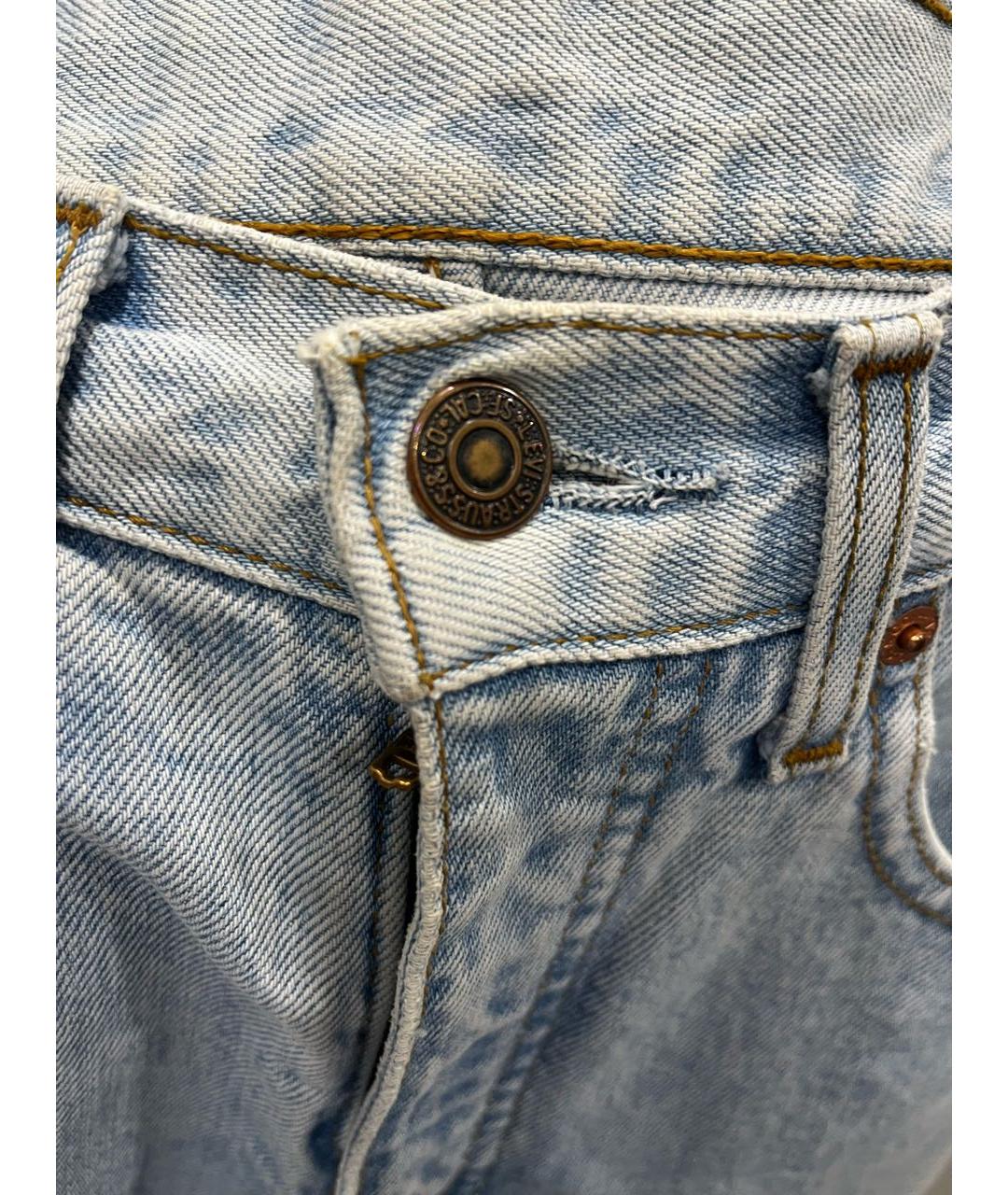 LEVI'S Голубые хлопковые прямые джинсы, фото 7