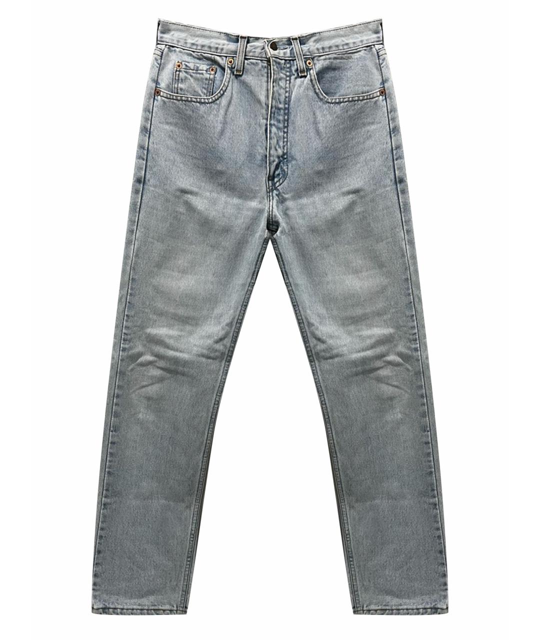 LEVI'S Голубые хлопковые прямые джинсы, фото 1