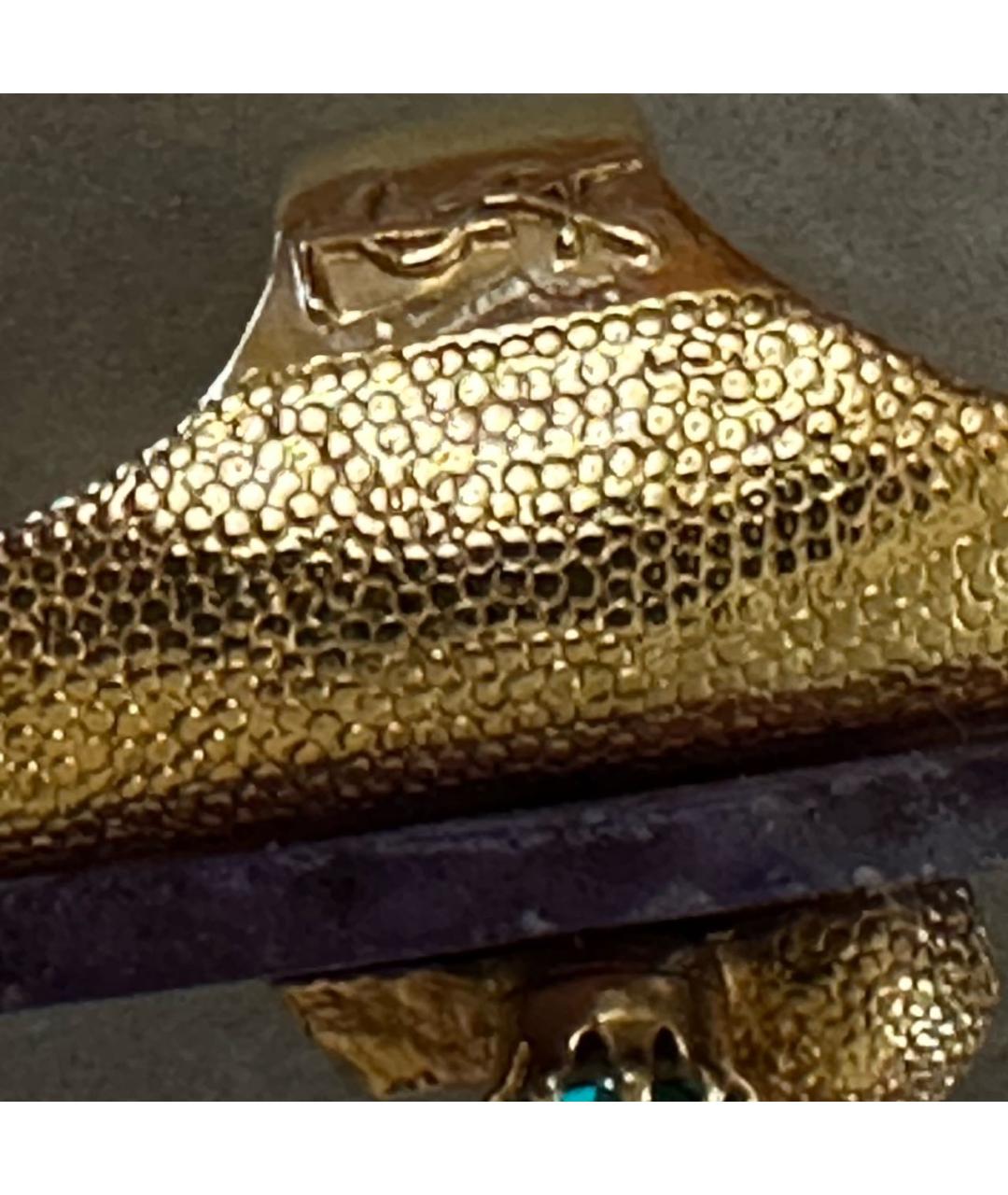YVES SALOMON ACCESSORIES Золотое латунное кольцо, фото 6