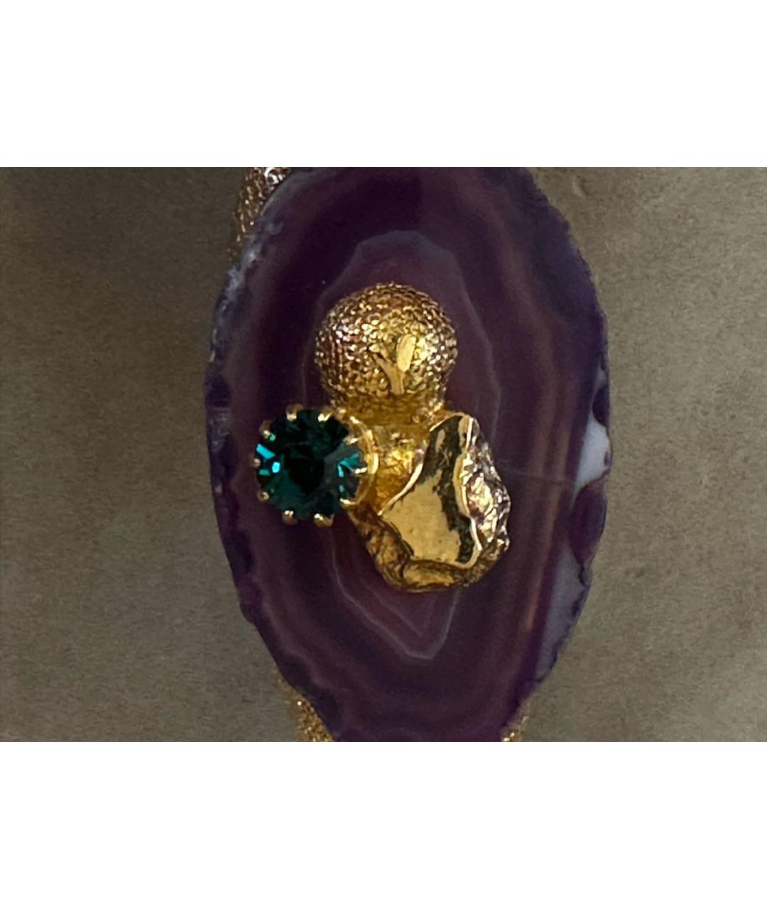 YVES SALOMON ACCESSORIES Золотое латунное кольцо, фото 3