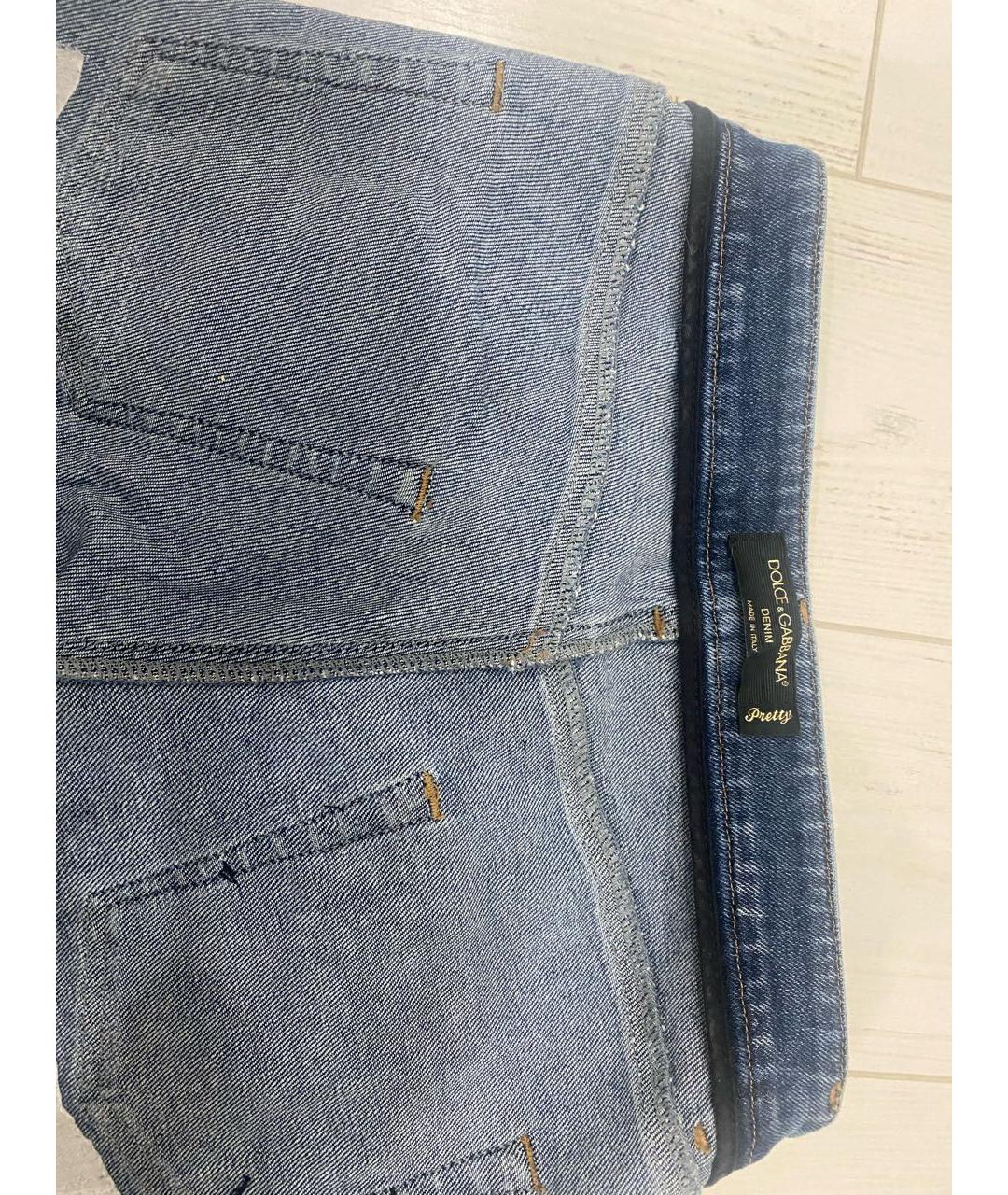 DOLCE&GABBANA Синие джинсы слим, фото 3