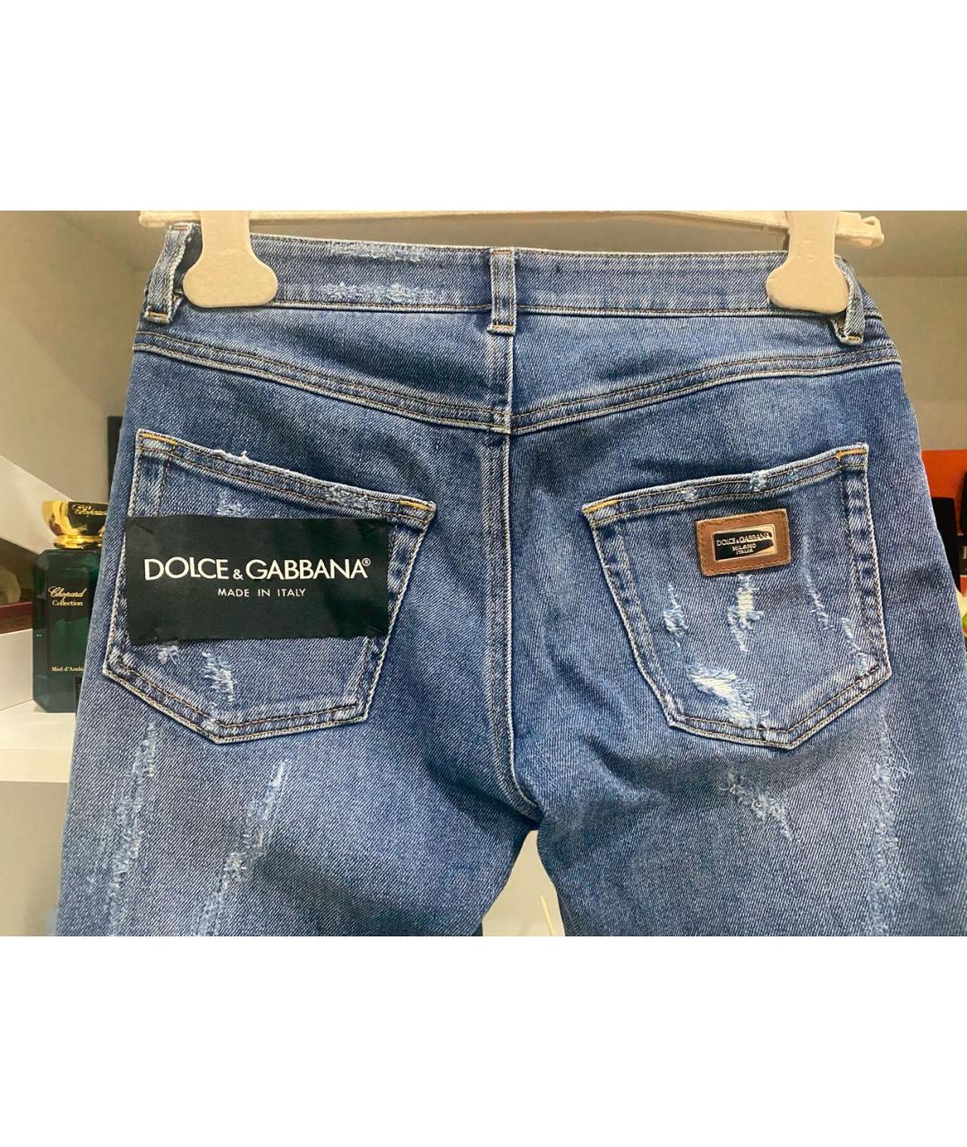 DOLCE&GABBANA Синие джинсы слим, фото 5