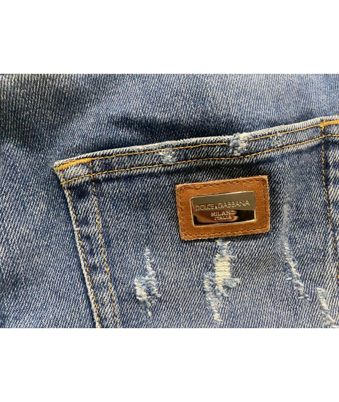 DOLCE&GABBANA Синие джинсы слим, фото 4